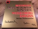 4 LP Beethoven 5 Piano Konzerte Weissenberg (AUTOGRAMM) / Karajan Quadrophonie