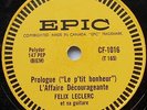 FELIX LECLERC La muette... CANADA QUEBEC 1957 EPIC 4 Chansons EP FRENCH FOLK 78