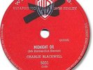 1959 CHARLIE BLACKWELL 78 RPM Record. Midnight Oil. Warner Bros. 5031