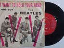 THE BEATLES I WANT TO HOLD YOUR HAND DANISH 45+PS 1963 FIRST PRESS RED LABELS