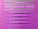 JOSEPH SZIGETI & BELA BARTOK / A Sonata Recital / Vanguard VRS-1130/1, 2LP
