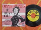 CONNIE FRANCIS If I Didn't Care 45 rpm w/ PICTURE SLEEVE MGM 1959 Vocal Pop