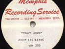 JERRY LEE LEWIS - Crazy Arms - SUN 259 Rockabilly 78 Original Acetate