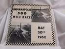 Indianapolis 500 Mile Race, May 30th, 1962 -Scarce LP Record, Sounds of Speed