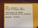 Louis Armstrong 78 test pressing Sweethearts On Parade columbia 2688-D okeh