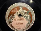 Disque PANTOPHONE 1904 Jean Note baritone announced Herodiade Diaz Benvenuto 78