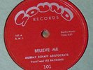 VERY RARE Murray Schaff Aristocrats 78 RPM - Believe Me - I'm Waiting For Ships