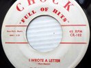 SERENADERS original CHOCK doowop 45 I Wrote a Letter b/w  Never Let Me Go mg1280