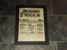 Reading festival 1976-Rory Gallagher/Gong-original poster sized advert framed