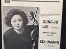 SUNG-JU LEE violin - SCHUMANN Sonatas - Lazarus - LP 1986 (Pardee estate)