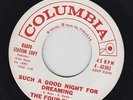 THE FOUR EVERS Such A Good Night For Dreaming 45 on Columbia doo-wop promo HEAR