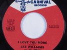 Northern Soul 45 LEE WILLIAMS & CYMBALS I Love You More CARNIVAL HEAR