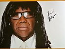 NILE RODGERS GENUINE HAND SIGNED AUTOGRAPH 12X8 PHOTO CHIC LE FREAK & COA