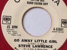 RARE POP ROCK PROMO 45/ STEVE LAWRENCE 