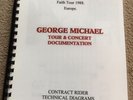 George Michael /Wham Tour & Concert Contract Faith Tour 1988 Europe