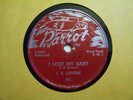 J.B.LENORE-I LOST MY BABY/FINE GIRLS-PARROT 821-BLUES 78