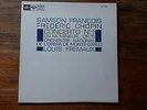 SAMSON FRANCOIS FREMEAUX CHOPIN CONCERTO N°1  COLUMBIA CCA 1066 STEREO ??