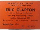 Eric Clapton Original Genuine Concert Ticket Torquay 1970 Derek & The Dominos