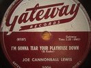 Joe Cannonball Lewis, Rockabilly, Country, Bopper, 78 rpm, Record, Gateway
