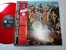 BEATLES SGT.PEPPERS 1986 UK CUTTING JAPAN LIMITED MONO RED VINYL W/RED OBI