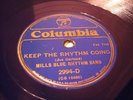 JAZZ MILLS BLUE RHYTHM BAND Keep The Rhythm Going ROYAL BLUE COLUMBIA 2994
