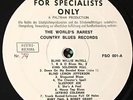 V/A The World's Rarest Country Blues Records LP Geechie Wiley Skip James Limited