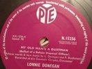 1960 No.1  LONNIE DONEGAN 78rpm  MY OLD MAN'S A DUSTMAN  PYE