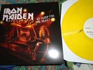 IRON MAIDEN LP NO SLEEP FOR THE BEAST  DJ PROMO YELLOW   WAX  UK 1979 MOTORHEAD