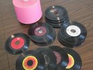 Disk-Go-Case Pink with  45 45 RPM Records All Listed Billy Crash Craddock & More