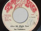 THE FASHIONERS - GIVE ME RIGHT NOW - SWING BIRD ( ROOTS REGGAE 7 )