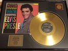 Elvis Presley 24 Kt real Gold Plated Framed Record( number one hits)