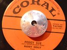 ROCKABILLY 45 - BUDDY HOLLY - PEGGY SUE /EVERYDAY Coral 9-61885 Rock VG+ HEAR