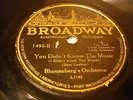 JAZZ BLUMENBERG'S ORCH You Didn't Know The Music-1/Love Let-1 BROADWAY 1490 V+/V
