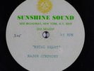 70s Soul 45 MAJOR SYMPHONY Metal Heart on Sunshine Sound acetate