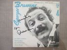 A SAISIR  autographe signed autogramm  georges brassens 45t les sabots d'héléne