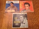 3 ELVIS PRESLEY 45's Jailhouse Rock Heartbreak Hotel Lonely Man From Estate Find
