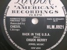 Chuck Berry 'Back in the USA' / 'Memphis Tennessee' London 78 rpm. Rare 1959.