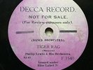 EUROJAZZ: PHILIP LEWIS & HIS ORCHESTRA - ‘TIGER RAG’ 1929 DECCA F1540 - RARITY