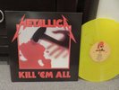 METALLICA KILL 'EM ALL UNPLAYED NM GOLD COLORED VINYL LP IMPORT W/ LYRIC INSERT