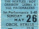 THE BEATLES ROY ORBISON CONCERT TICKET STUB ORIGINAL MAY 1963 VALUABLE VINTAGE