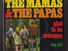 MAMAS & PAPAS: Glad To Be Unhappy / Hey Girl 45 (France, PS) Rock & Pop