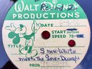 Vintage Walt Disney Productions Studio Acetate 78 Record Snow White Seven Dwarfs