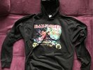 IRON MAIDEN - Run to the Hills Kapu / Hoodie Gr. L 2002 Charity Shows Clive Burr