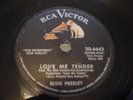 ELVIS PRESLEY stng vg++ 78 ,love me tender 6643, RCA 1956