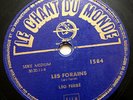 LEO FERRE Les forains & Le flamenco de Paris 1950 Le chant du monde 1584 78 rpm