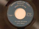 Elvis Presley -Jaye P.Morgan 45 IT'S NOW OR NEVER / WALK THE LINE Air Force VG++