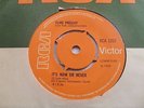 ELVIS PRESLEY: IT'S NOW OR NEVER 1969 ORANGE RCA VICTOR 45 RPM EX+ RARE