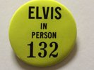 ELVIS PRESLEY- RARE BACK STAGE BADGE FOR ELVIS IN PERSON-WITH THE DAILY CODE