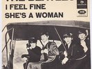 BEATLES I Feel Fine RARE M- Denmark 45 PURPLE LABELS b/w She's A Woman DANISH