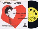CONNIE FRANCIS Breakin' In A Brand New Broken Heart Norwegian 45PS 1960